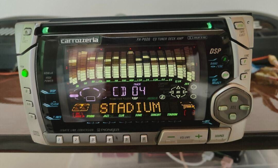 Pioneer Carrozzeria FH-P606 2DIN Car Audio High Power Amplifier Used JP
