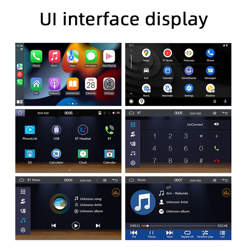 5″ Motorcycle MP5 Player DVR Support Android Auto CarPlay Bluetooth 5.0