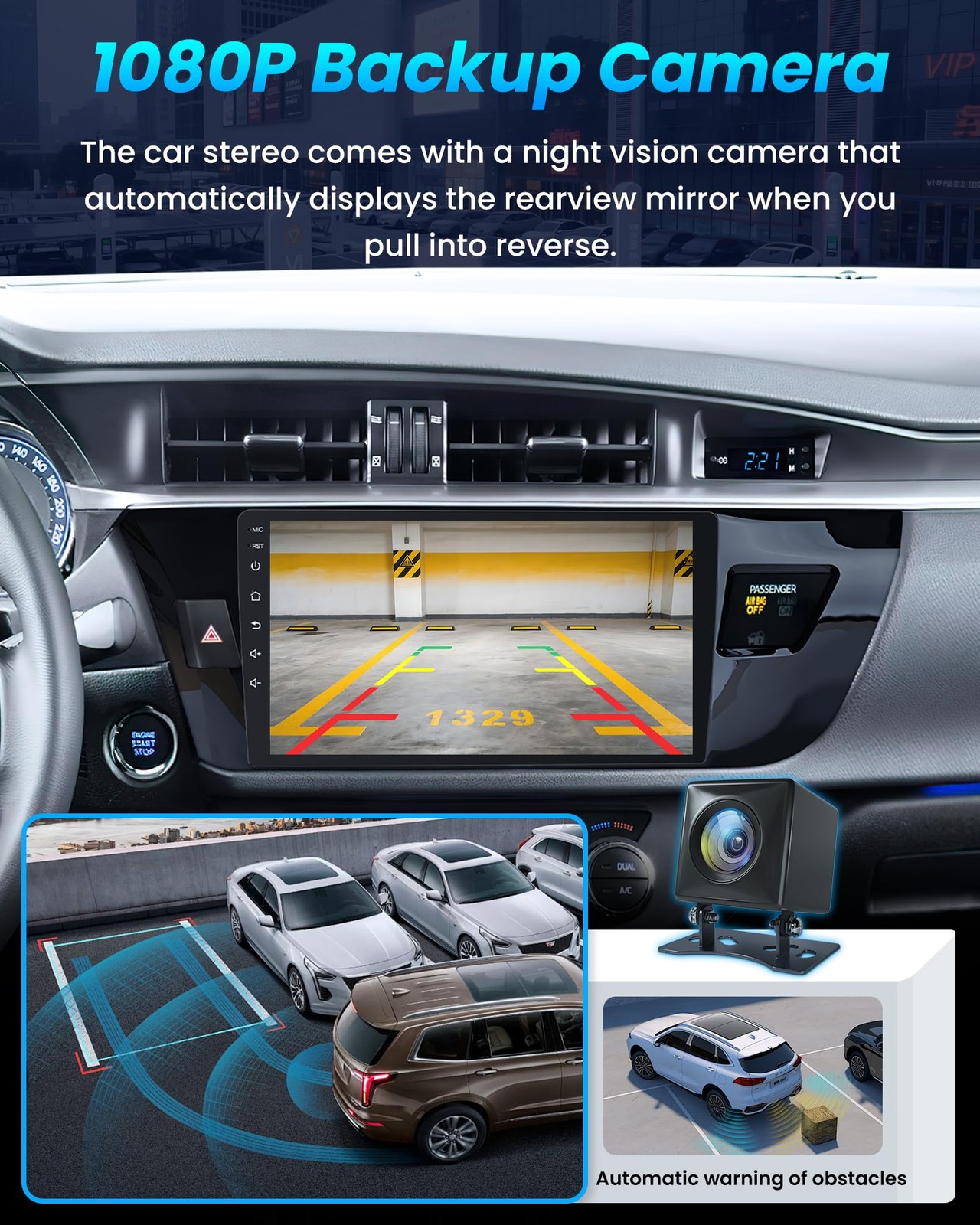 9″ Touchscreen Wireless Carplay Android Auto Stereo for 2014-2016 Toyota Corolla