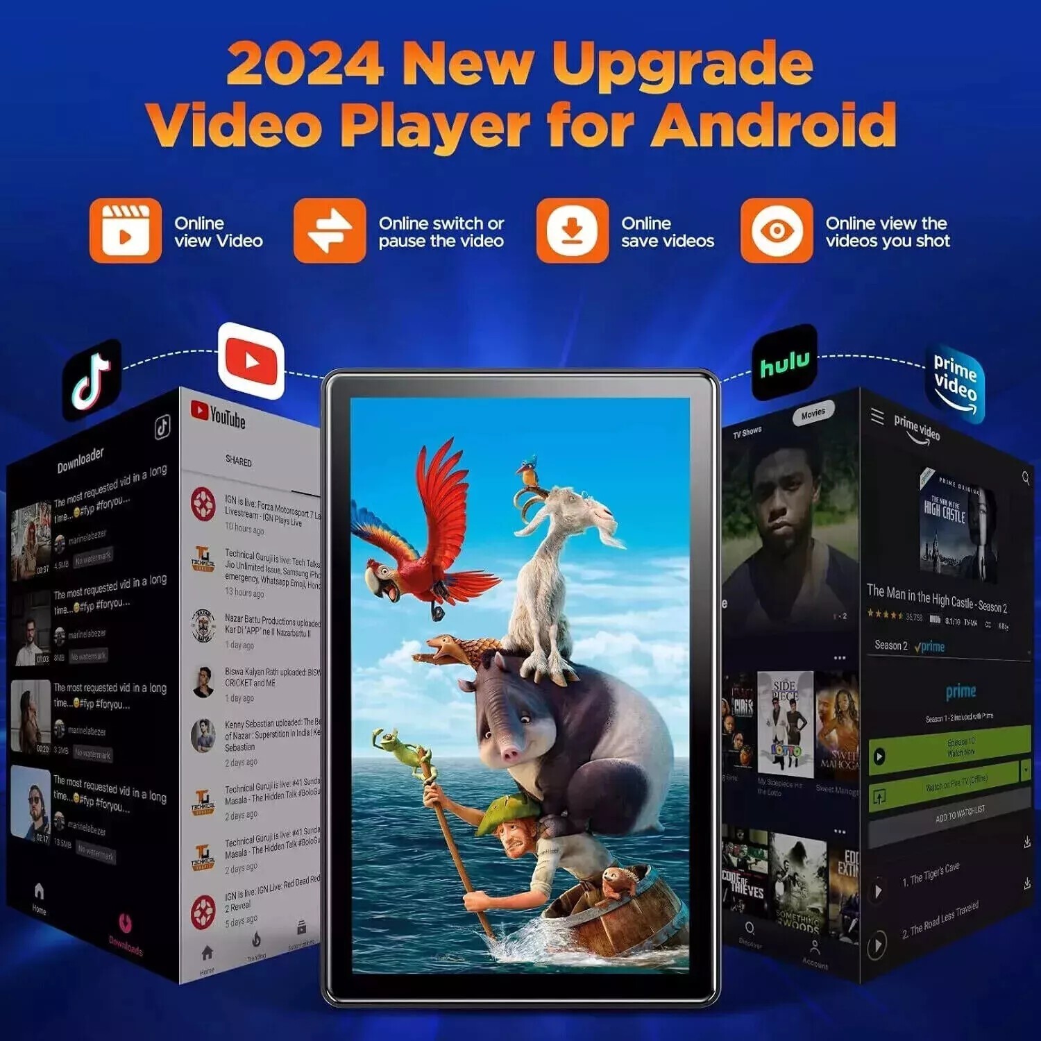 New 7″ Touch Screen BT Wireless Apple Carplay Android Auto Portable Car Stereo