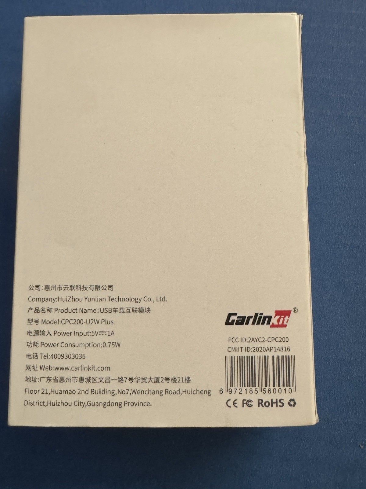 CarlinKit 3.0 Wireless CarPlay Only Adapter USB CPC200-U2W Plus – Black