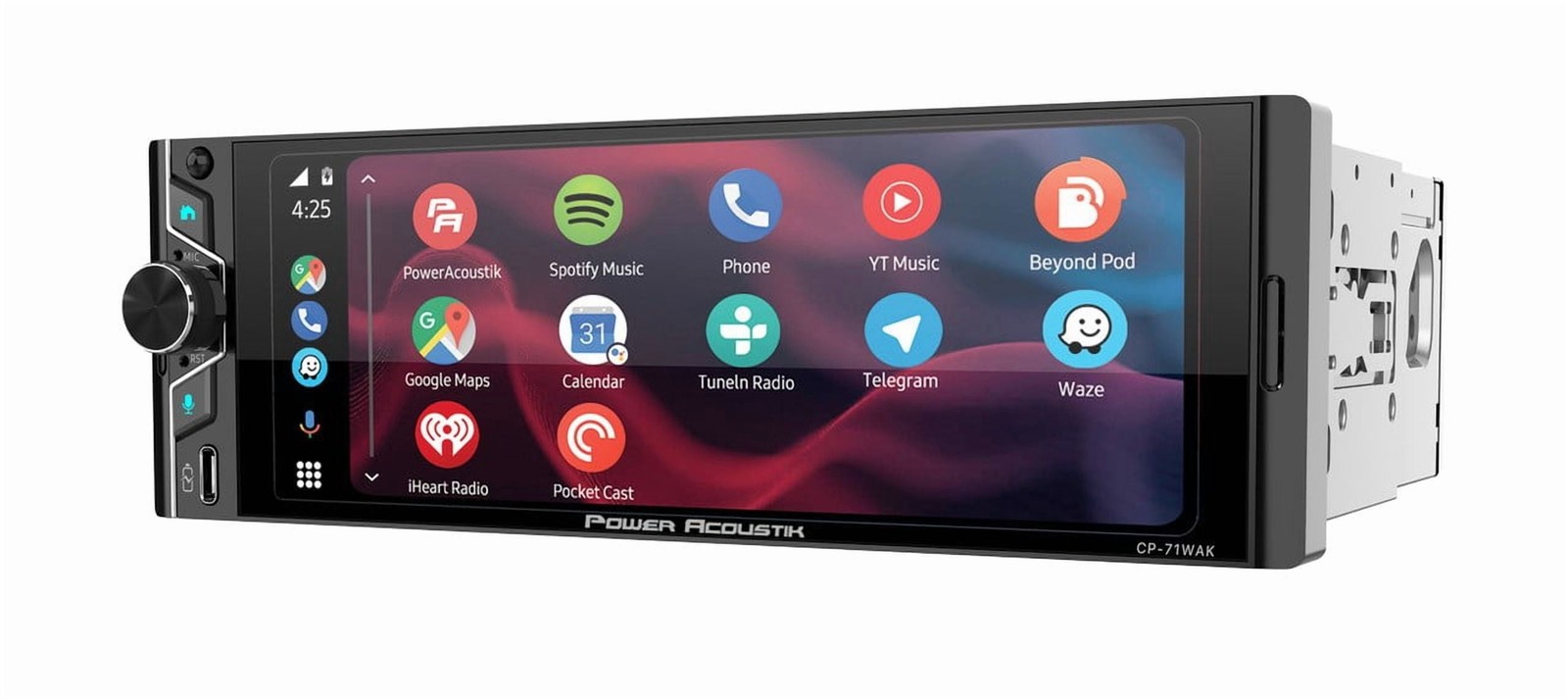 Power Acoustik Car Stereo Single DIN 65Inch Color Touchscreen Wireless G2U