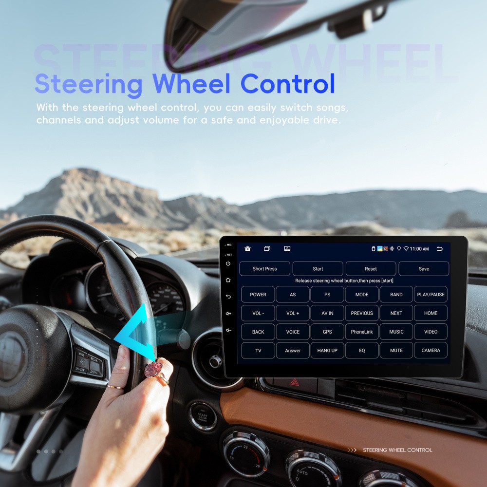 6G+128G 8 Core 2 Din CarPlay Car Stereo Radio Android 15.0 GPS Navi DSP WIFI IPS