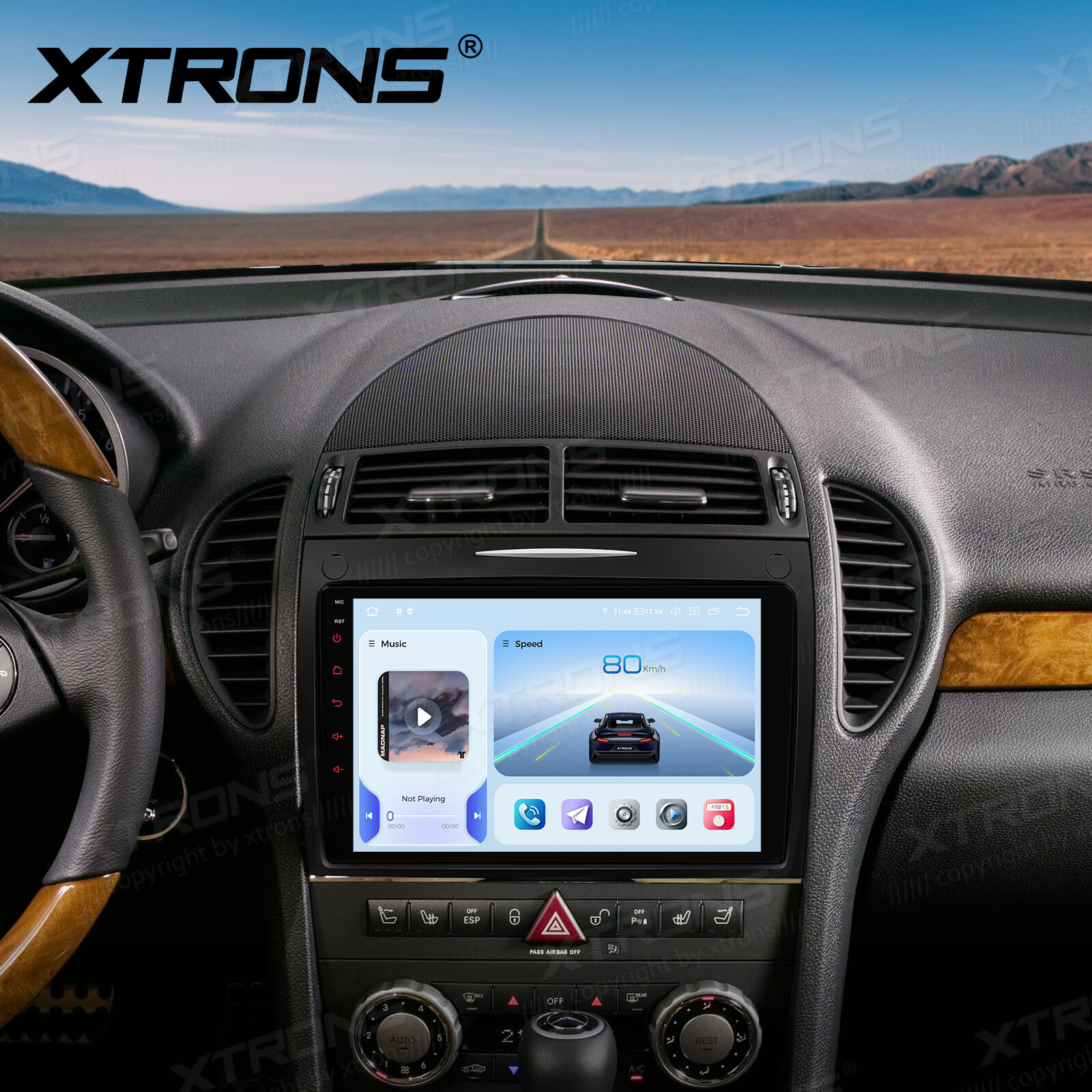 Octa Core Android 13 8+256G Car Stereo Radio GPS For Benz SLK-R171 SLK300 SLK280