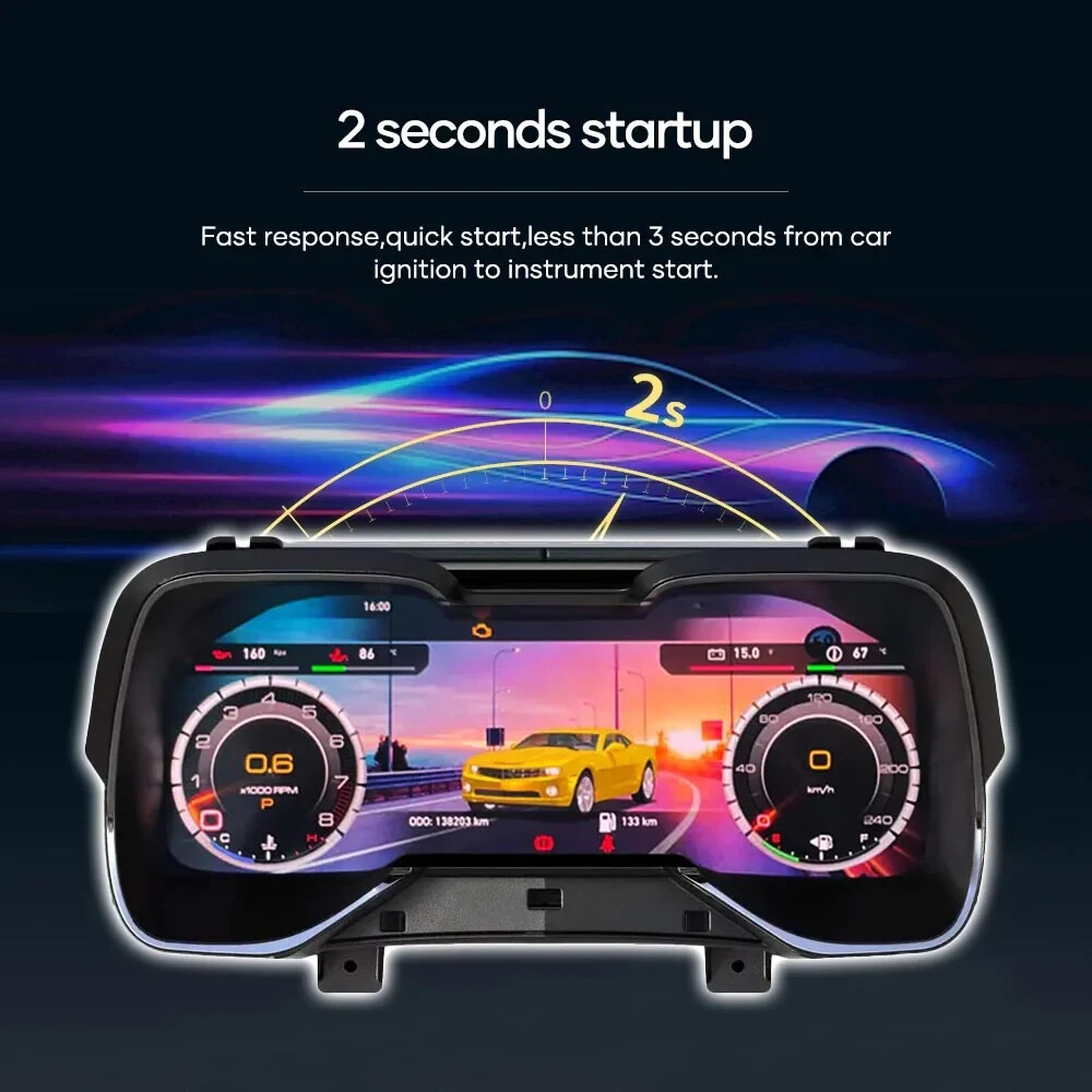 LCD Digital Instrument Cluster Speedometer Fits For Chevrolet Camaro 2010-2015
