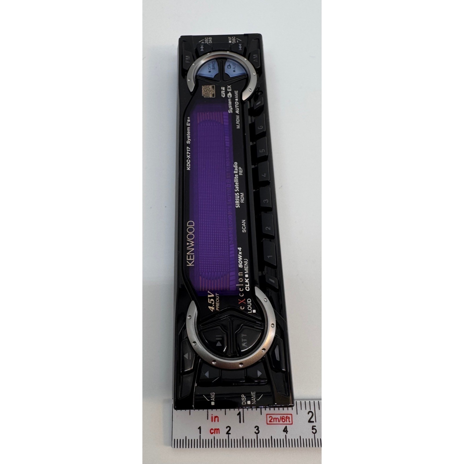 Kenwood eXcelon KDC-X717 Car Stereo Faceplate 50Wx4 4.5V Preout with Case