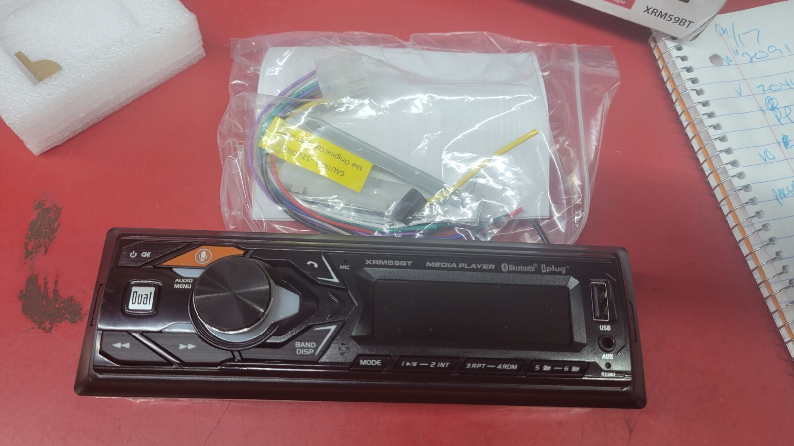 DUAL ELECTRONICS XRM59BT Single Din Mechless Bluetooth Media Receiver