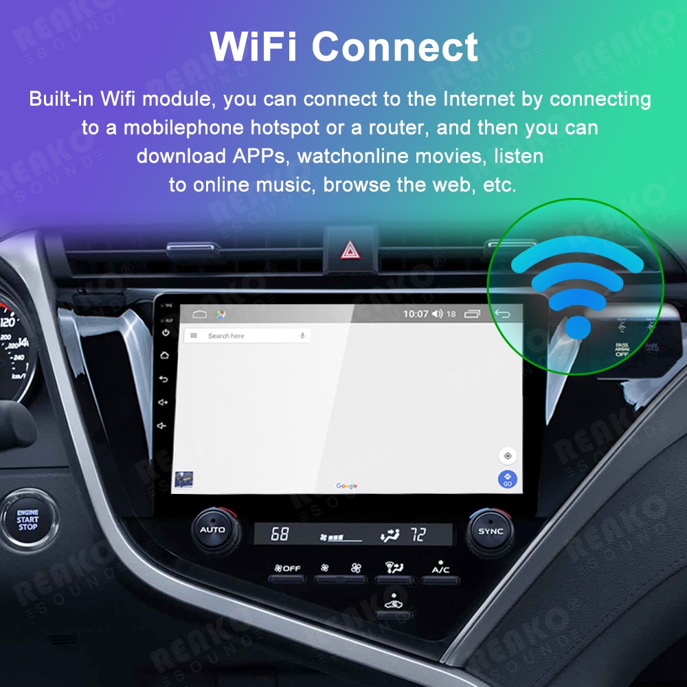 10.1” 2+32G Car Radio Player For TOYOTA CAMRY 2017-2020 Carplay With Camera