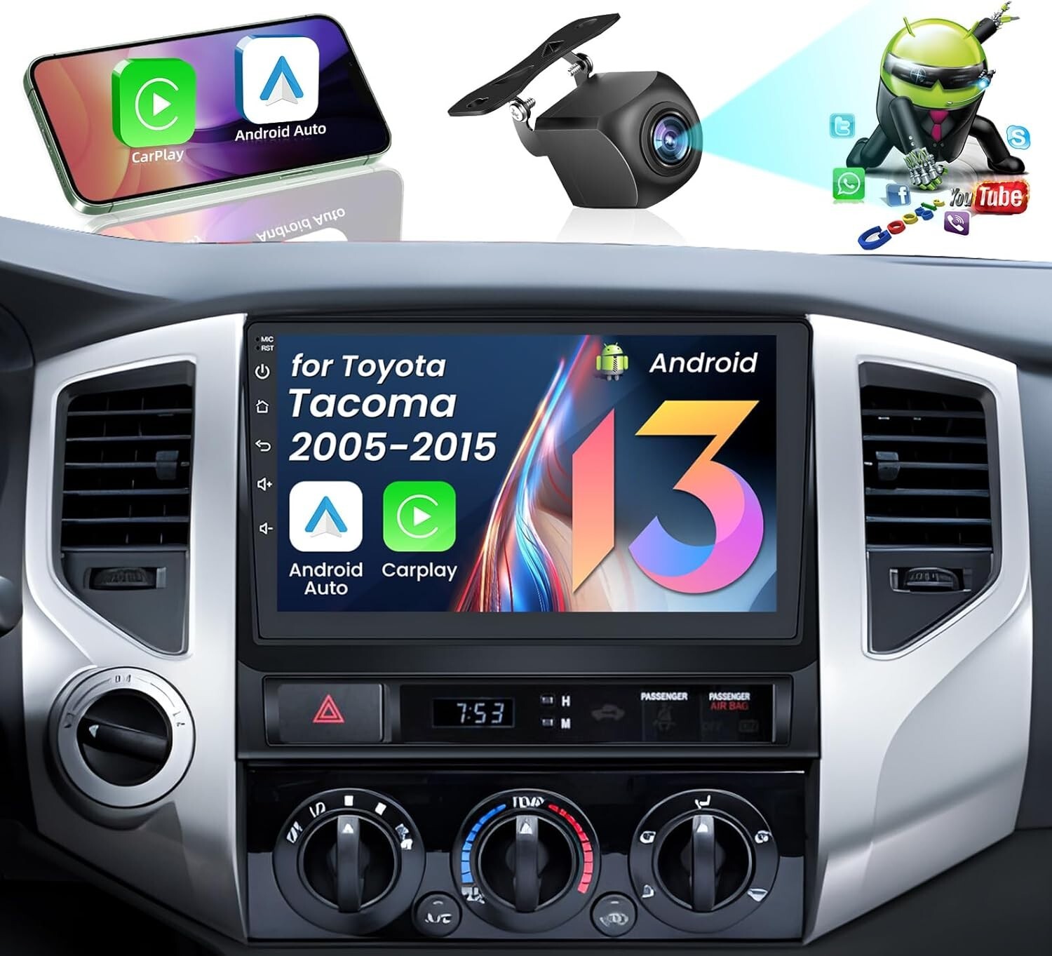 9″ JBL For TOYOTA TACOMA 2005-2013 CarPlay Android Car Stereo Radio WiFi GPS 64G