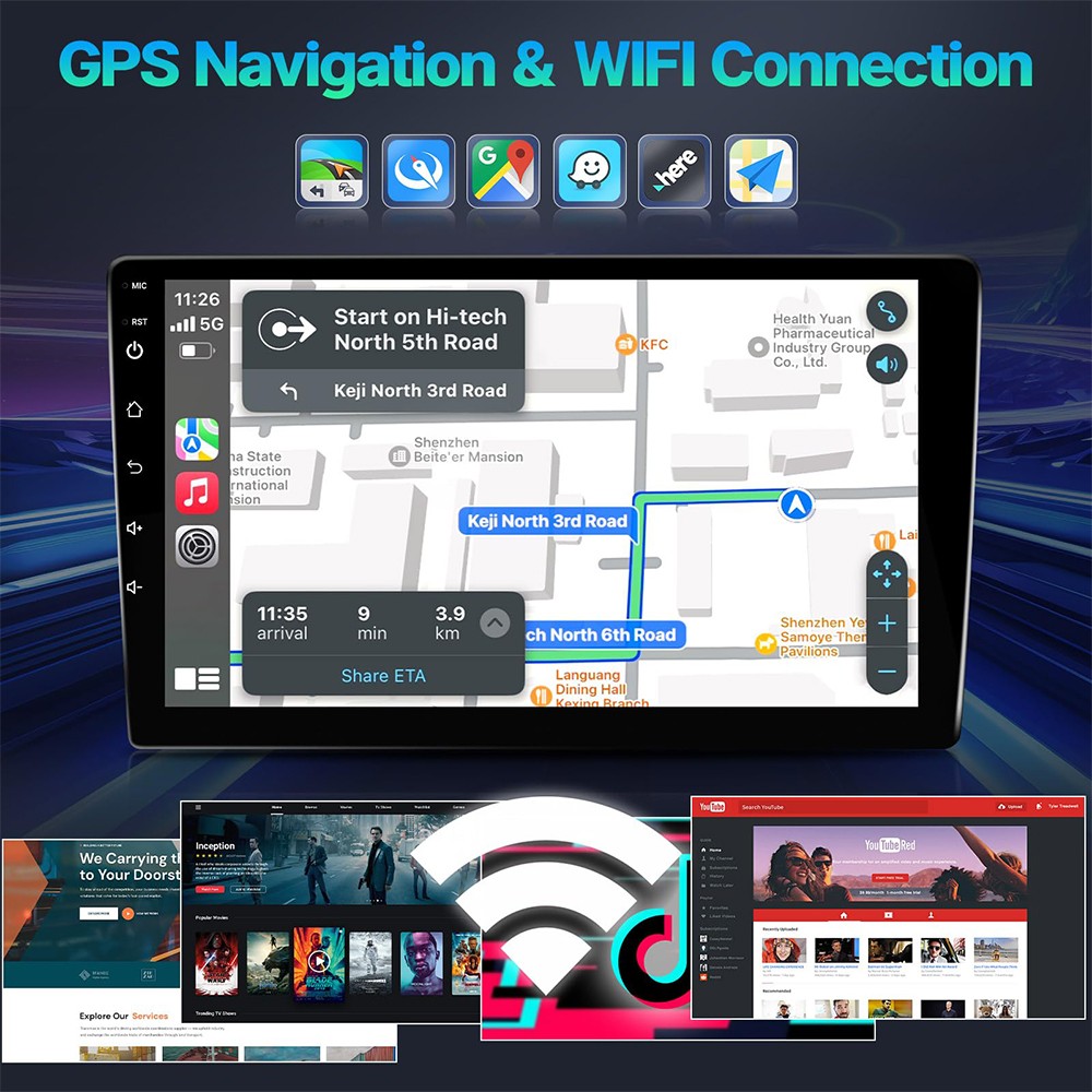 10.1” Wireless CarPlay Car Stereo Honda Civic 2006-2011 IPS Android 12