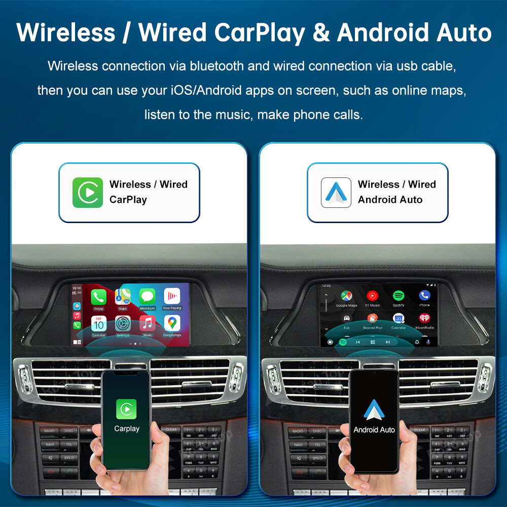 For Mercedes Benz CLS 500 NTG4.5 Wireless CarPlay Android Auto Car Interface GPS