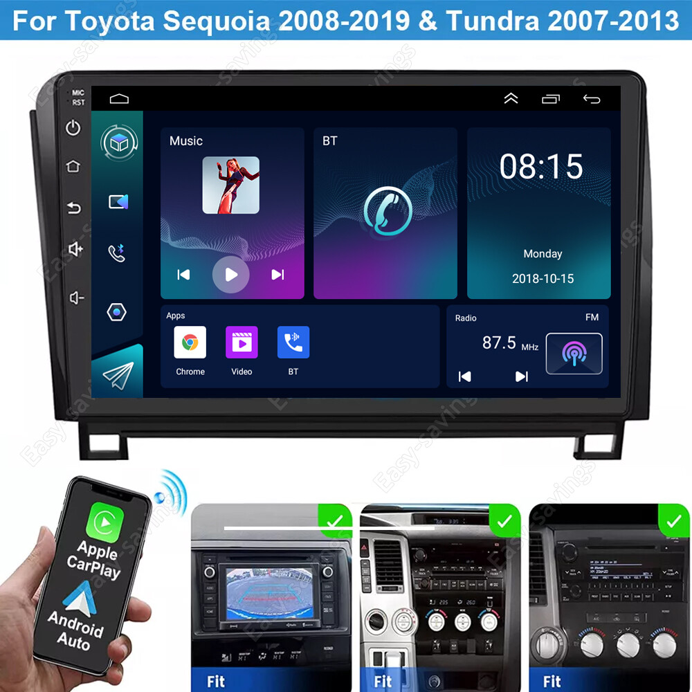 4GB+64GB For Toyota Tundra 2007-2013 Sequoia 2008-2019 Carplay Car Stereo Radio
