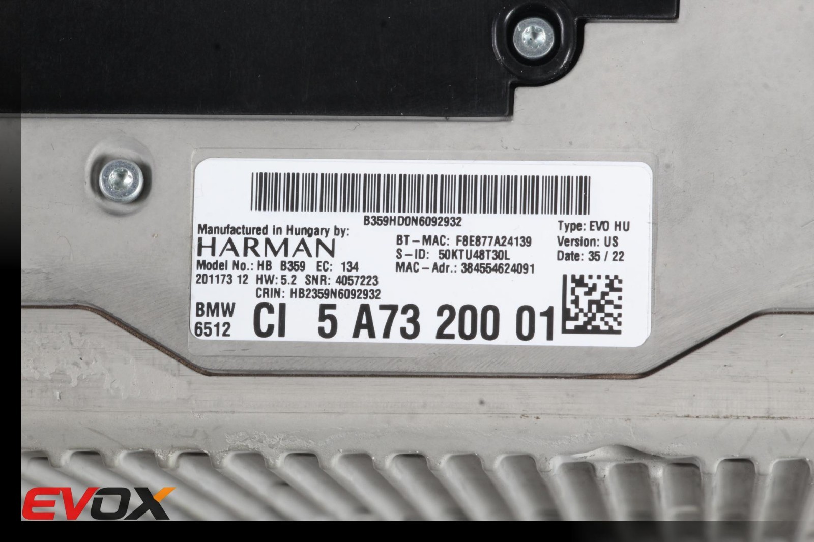 20-24 TOYOTA SUPRA GR OEM HEAD UNIT STEREO HARMAN 86105-WAA94 SIRIUS RADIO
