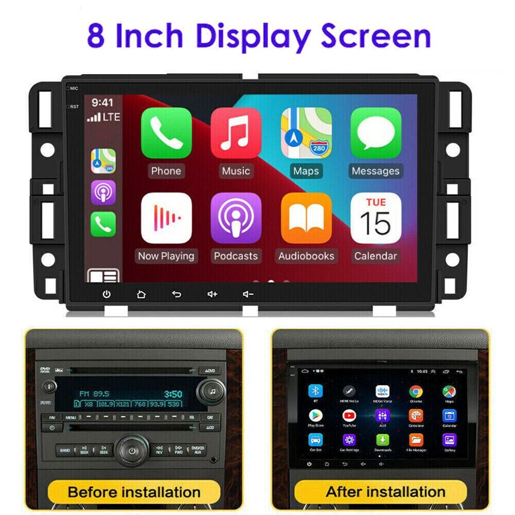 For GMC Yukon Chevy Silverado Double DIN Android 13 8″ Car Stereo Radio GPS Navi