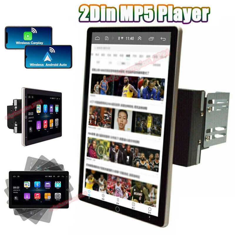 10.1″ Android 12 Carplay Car Stereo Radio GPS Universal 2Din Rotatable Player BT
