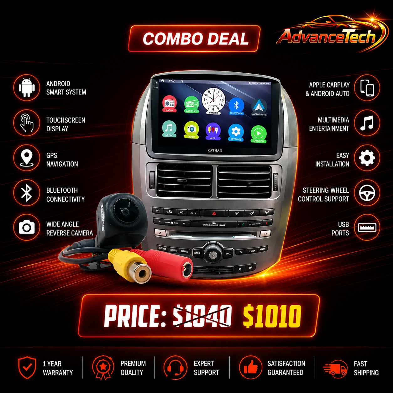 Combo Deal Ford Territory SZ2 Headunit + Wide Angle Reverse Camera