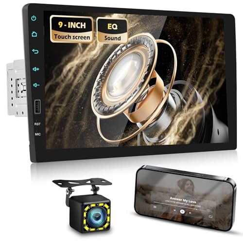Single Din Car Stereo with Mirror Link for Android/iOS – 9 Inch Touch Screen