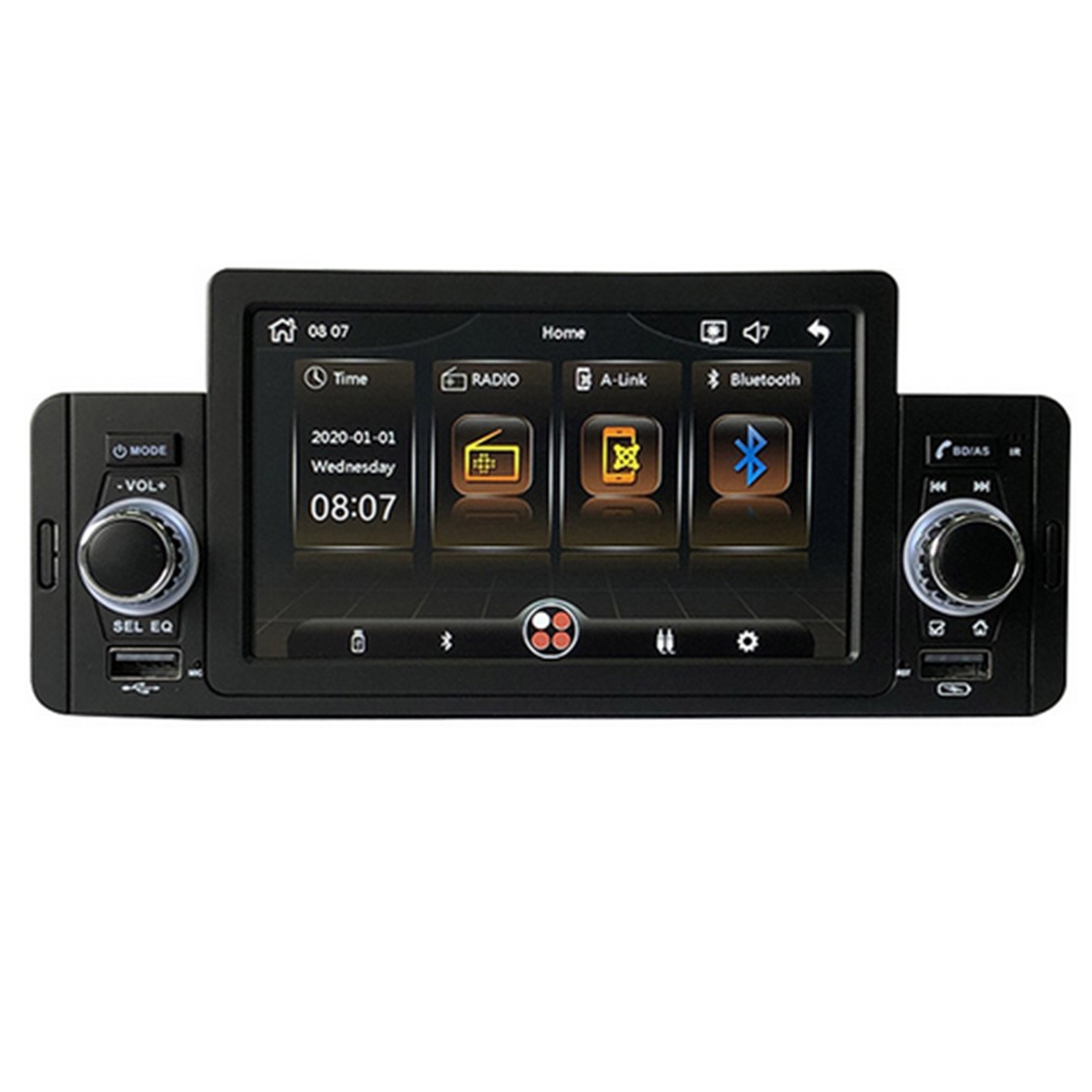 5″ Touch Screen Single Din Radio MP5 Player Dual USB Bluetooth Mirror Link New