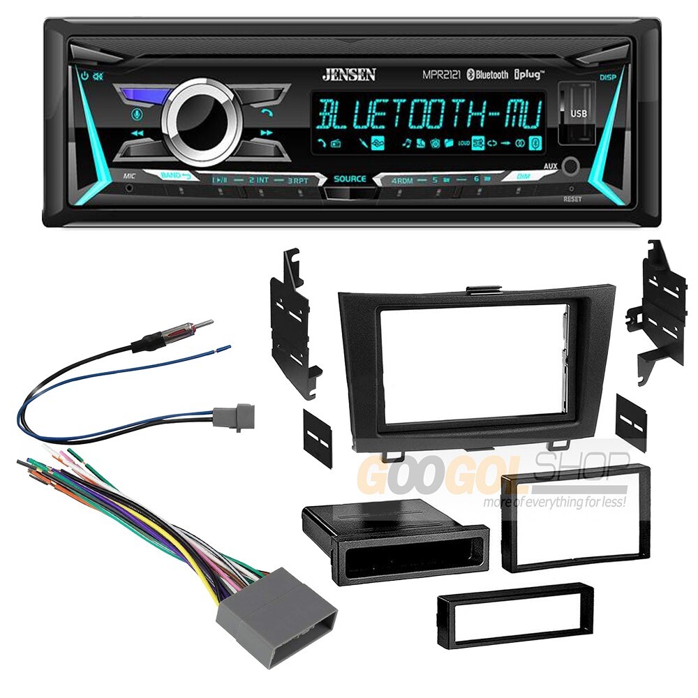 Jensen Single DIN In-Dash Car Stereo AM/FM Radio kit for 2007-2011 Honda CRV