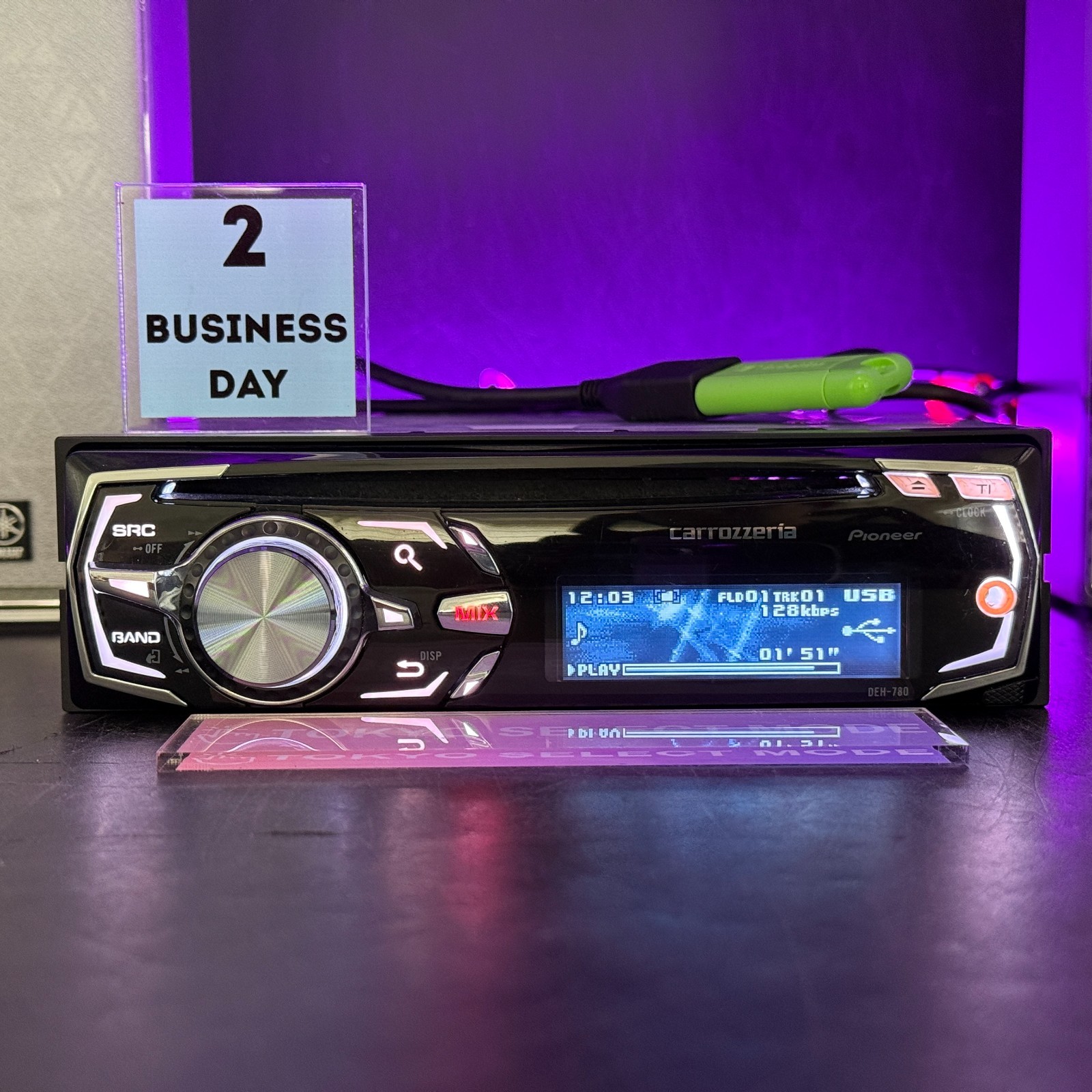 Pioneer Carrozzeria DEH-780 1Din Car Audio USB CD Player JDM Tested In Stock