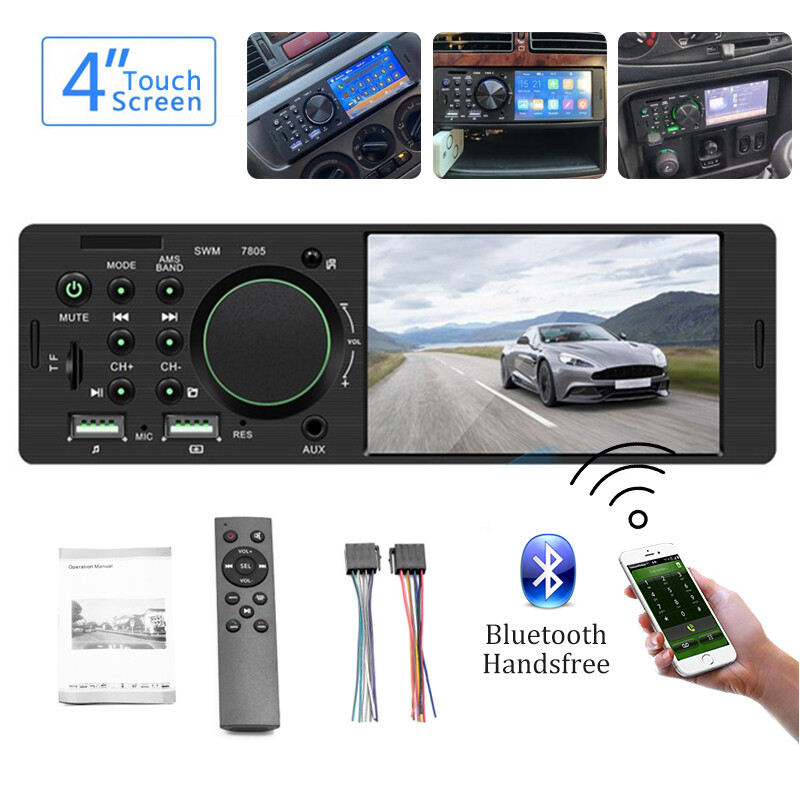 Single 1Din Touch Screen 4″ Car MP5 Player Bluetooth Car Stereo Radio USB/AUX/TF
