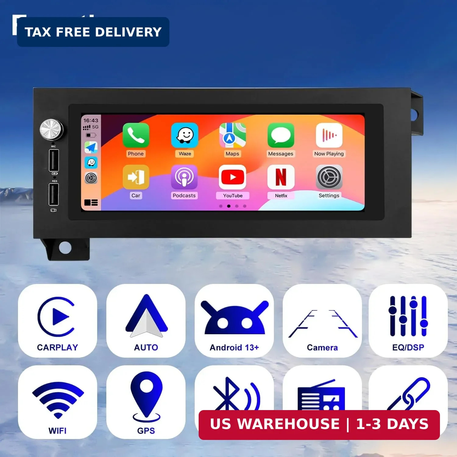 5G WiFi Car Radio for Dodge Ram 1500/2500/3500 1994-2001, Jeep Wrangler 1997-200