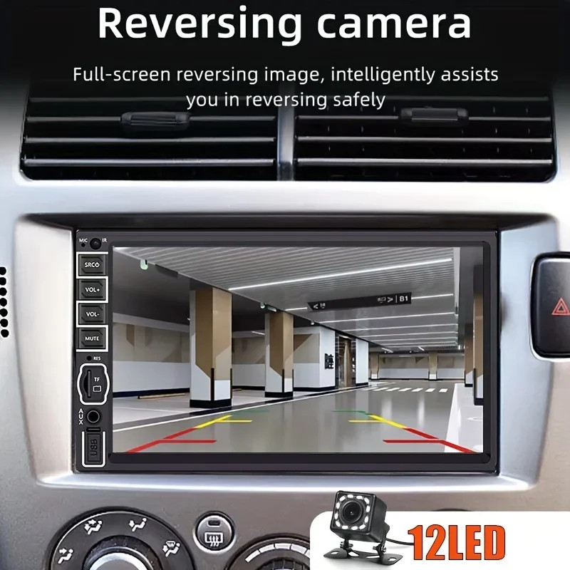 7″ HD Touch Screen Car Stereo-2DIN Fit Car Radio with Mirror Link,Backup Camera