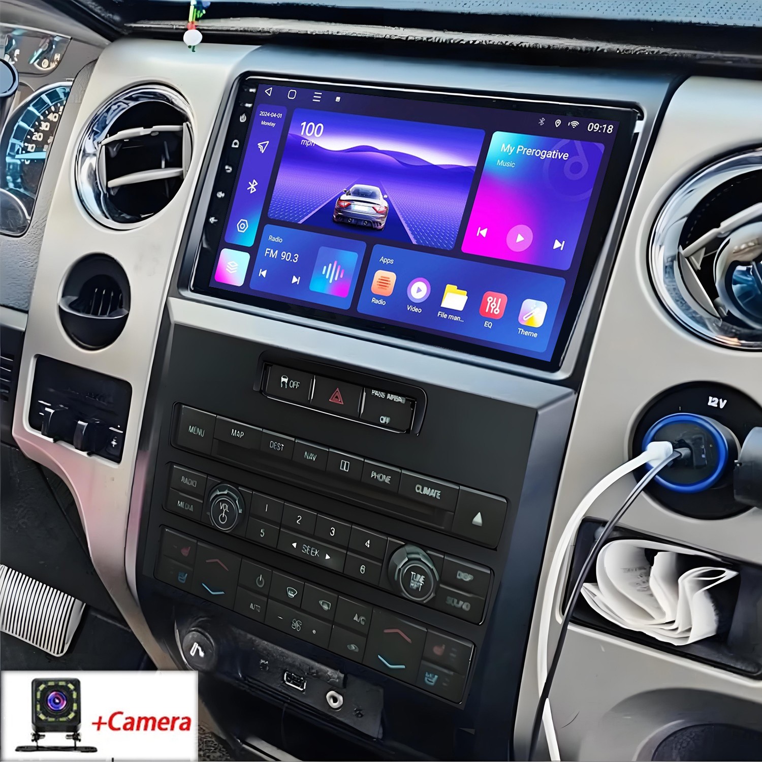9″ For Ford F150 2009-2014 Android 13 Apple Carplay Car Stereo Radio GPS FM Navi