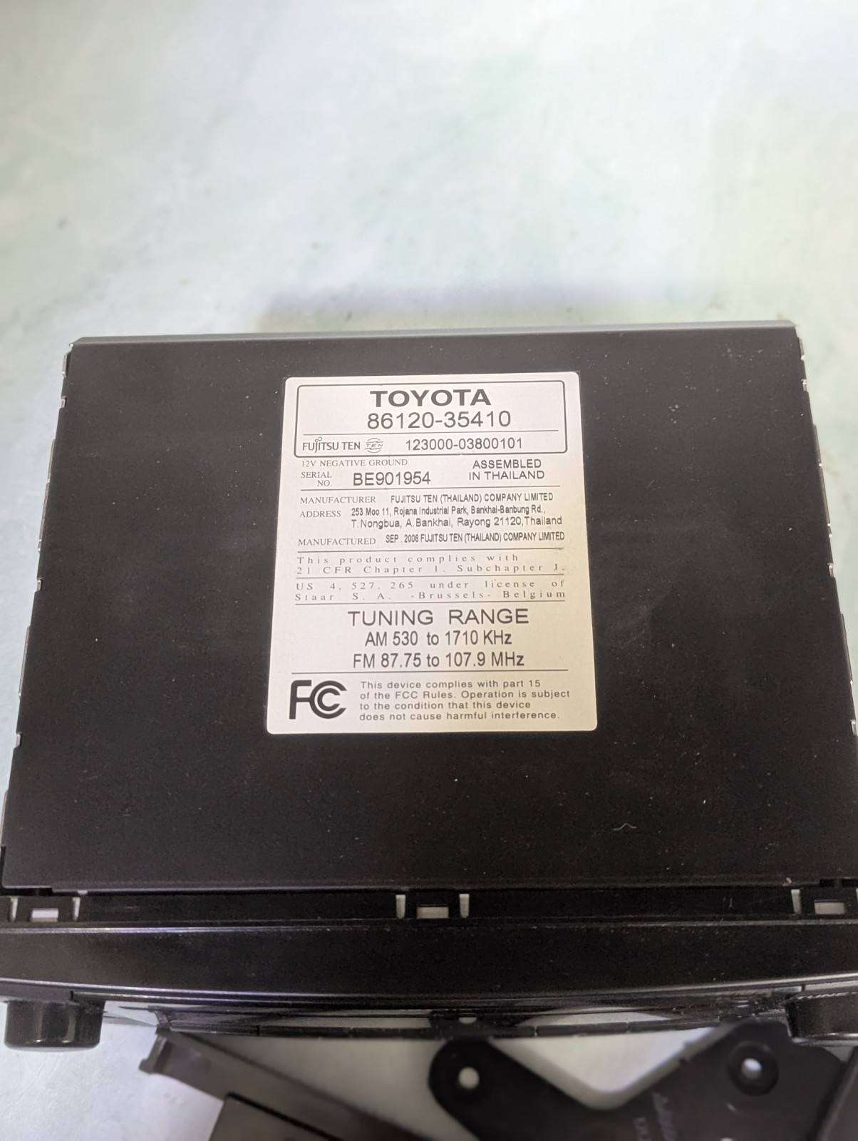 Toyota 86120-35410 OEM Stock IN-Dash Audio AM/FM Radio CD Fujitsu Ten USA SELLER