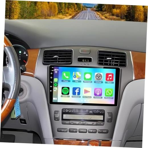 (8Core + 64GB) 9 Inch QLED Touch Screen Car Radio for For Lexus ES250 2001-2006