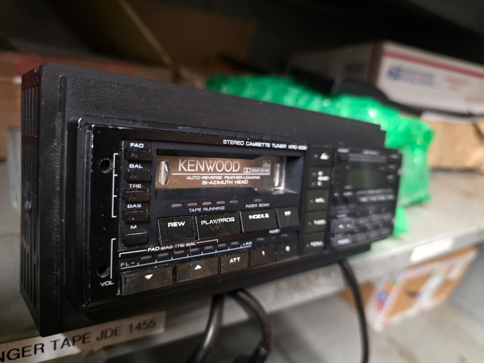 Kenwood KRC 939 cassette tuner. This radio has no internal amplifier .