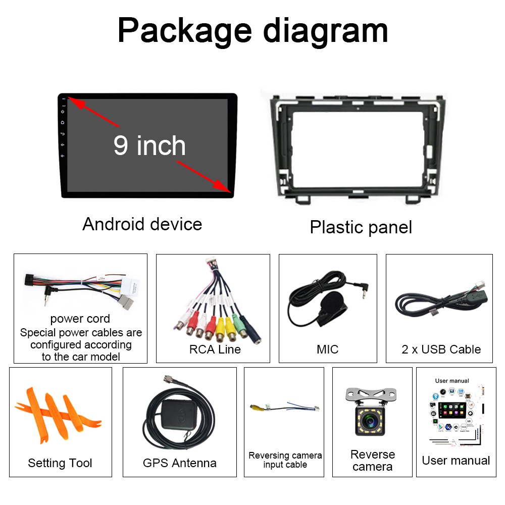 For 2007-2011 Honda CRV 4+64GB Android 13 Carplay Car Stereo Radio GPS Navi WIFI