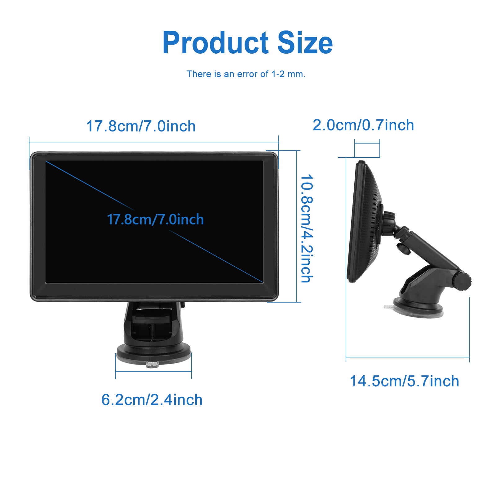 7″ portable smart player wireless car player Android Auto car stereo camera