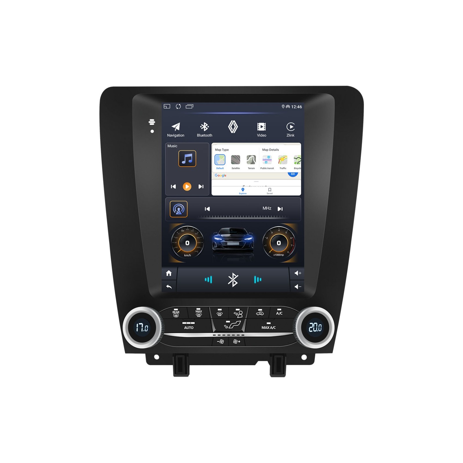 For 2010-2014 Ford Mustang Apple Carplay Car Radio Stereo Android 15 GPS WIFI BT