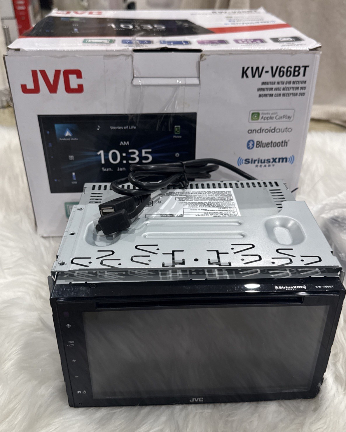 JVC KW-V66BT 6.8″ Monitor with DVD Receiver, Capacitive Touch Monitor-OPEN BOX!