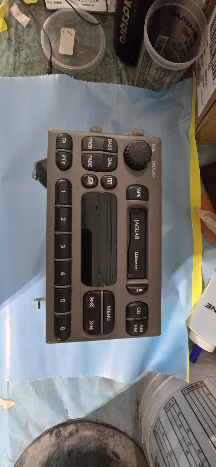 GRAY Jaguar S-Type cassette player radio stereo 00 01 02 XR8F-18K876-DHAGN
