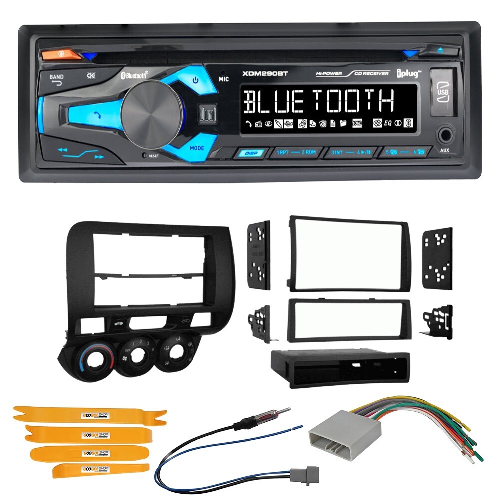 XDM290BT AM/FM Car Stereo Bluetooth Receiver CD Player for 2007-2008 Honda FIT