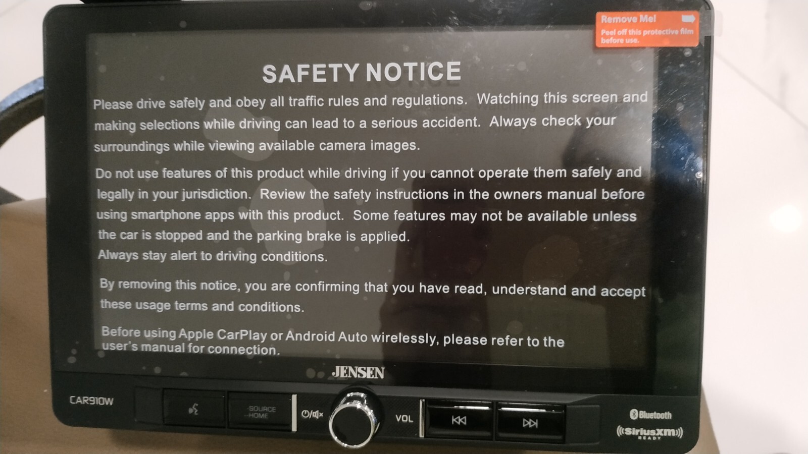 Jensen CAR910W 9″ Capacitive Touchscreen Multimedia Receiver-SCREEN ONLY