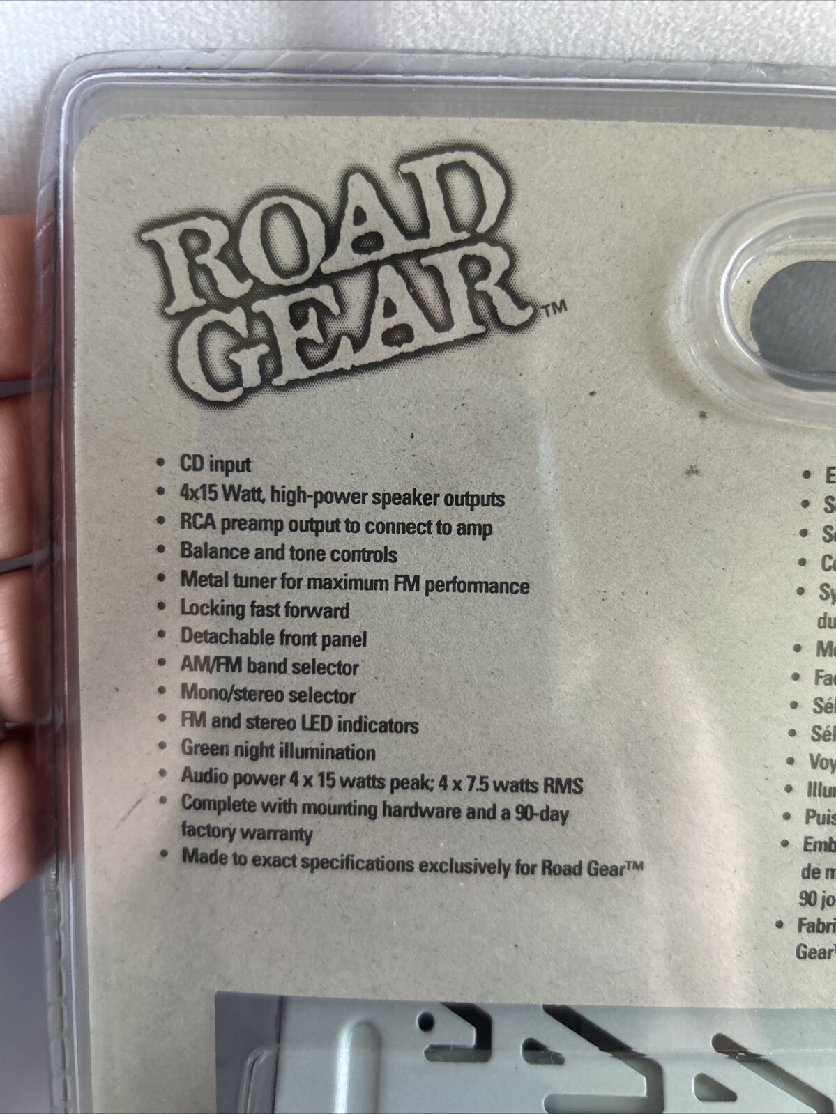 Vintage ROAD GEAR 60 Watt AM/FM Car Stereo Cassette Receiver w CD Input Jack NEW