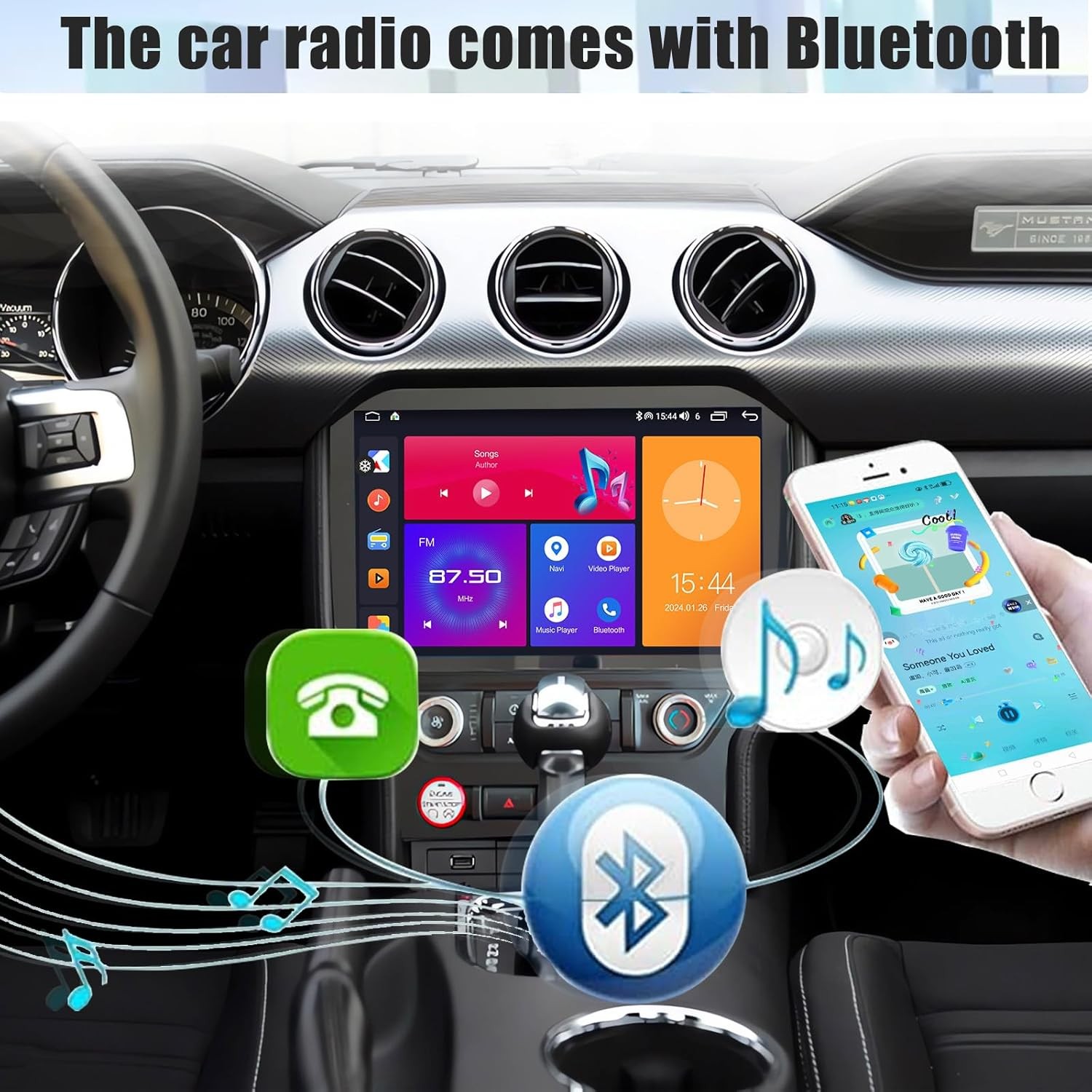 11.5″ For Ford Mustang 2015-2023 Android Car Radio Stereo GPS Navi Carplay 64GB