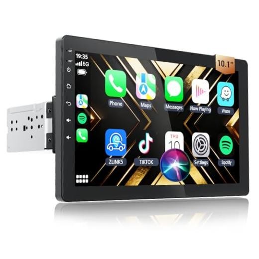 10.1 Inch Single Din Car Stereo, Rotatable Touch Screen, 10.1inch 2+32G