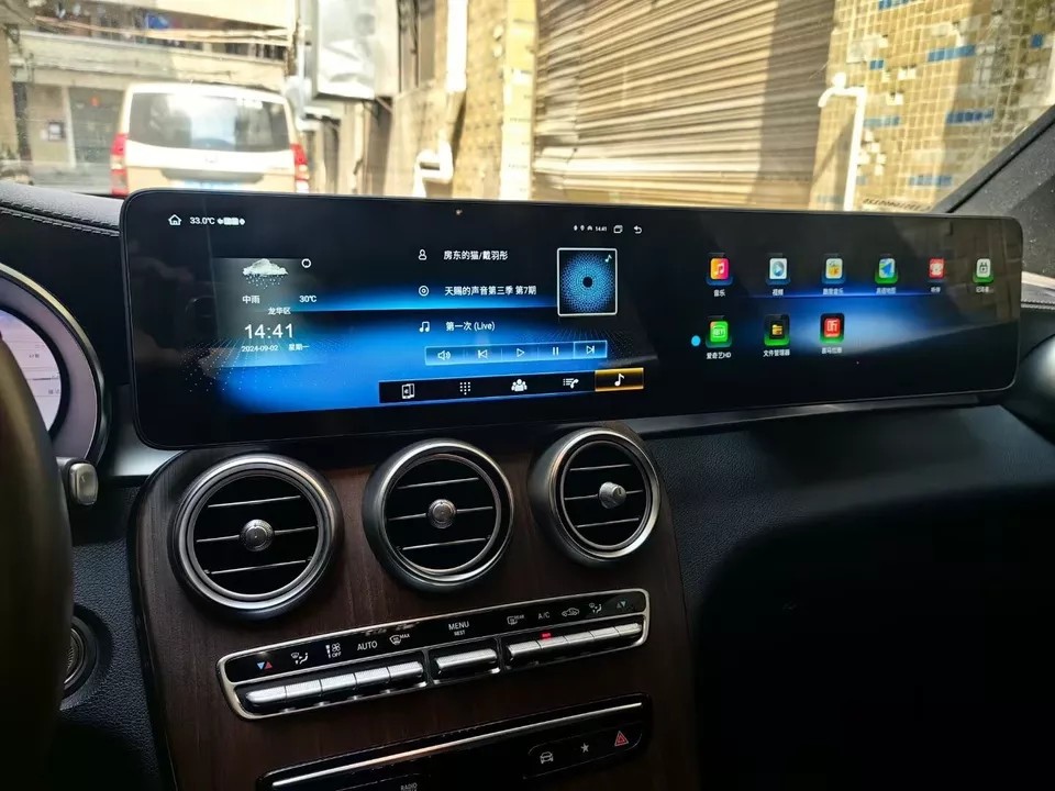 8G+128GB 12.3″ Dual Screen Car Radio Stereo For 2019 Mercedes Benz GLC C Class