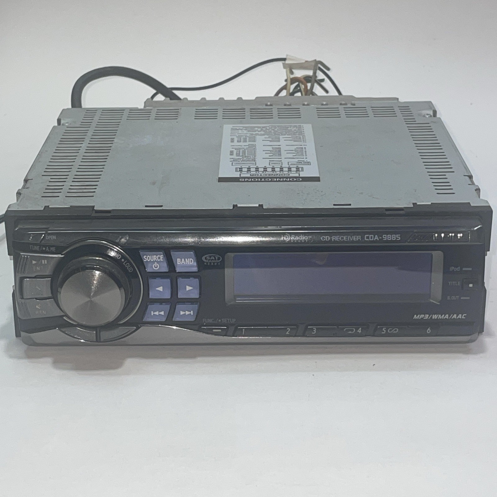 Alpine CDA-9885 CD Player In Dash Receiver Tested And Working No Harness