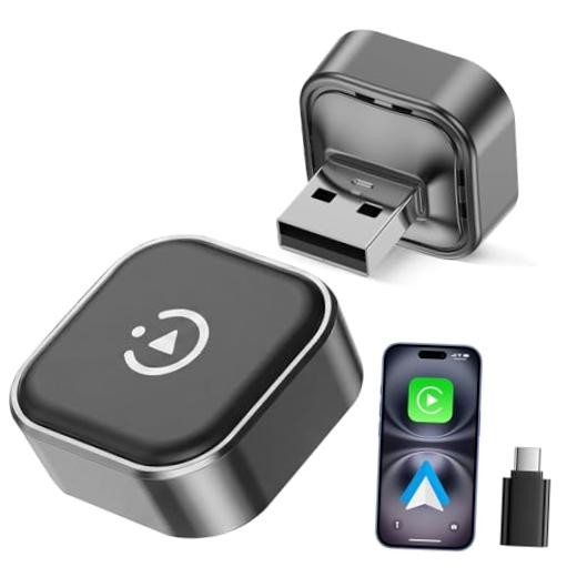 2026 2-in-1 Wireless CarPlay & Android Auto Adapter, Ultra Mini Spedal CL322M