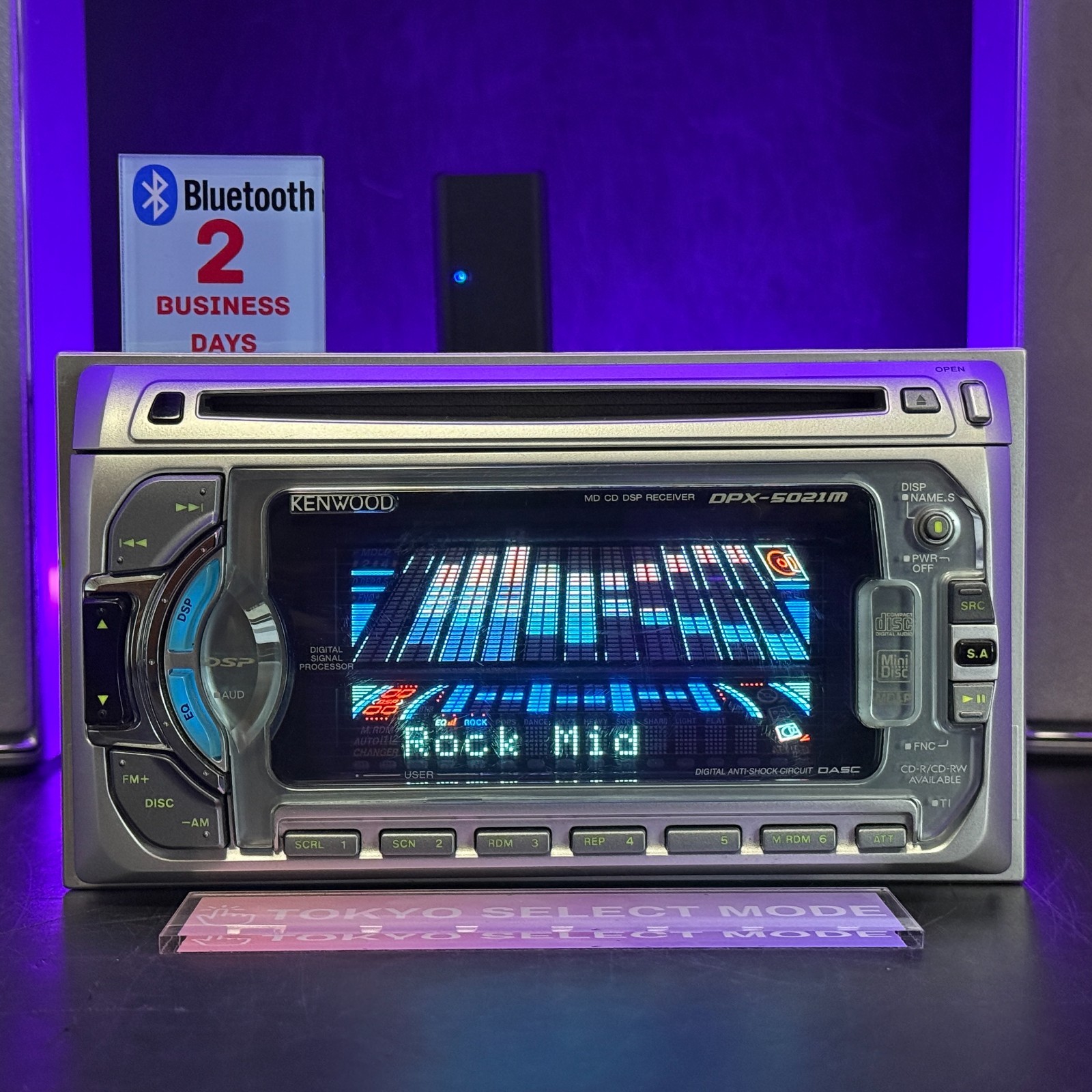 KENWOOD DPX-5021M Car Audio 2DIN CD MD DSP Working Tested JDM In Stock