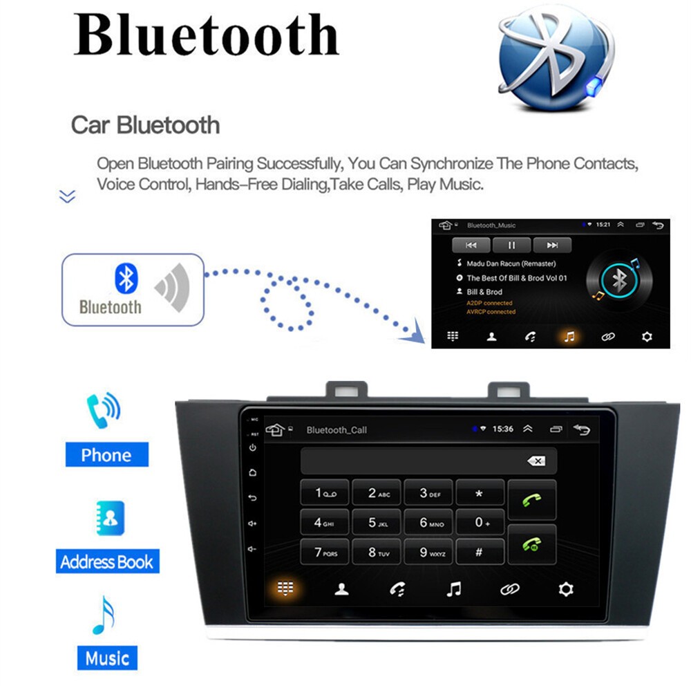 9in Car Stereo Radio GPS Player Head Unit Wifi Fit For Subaru Legacy 2015-2019