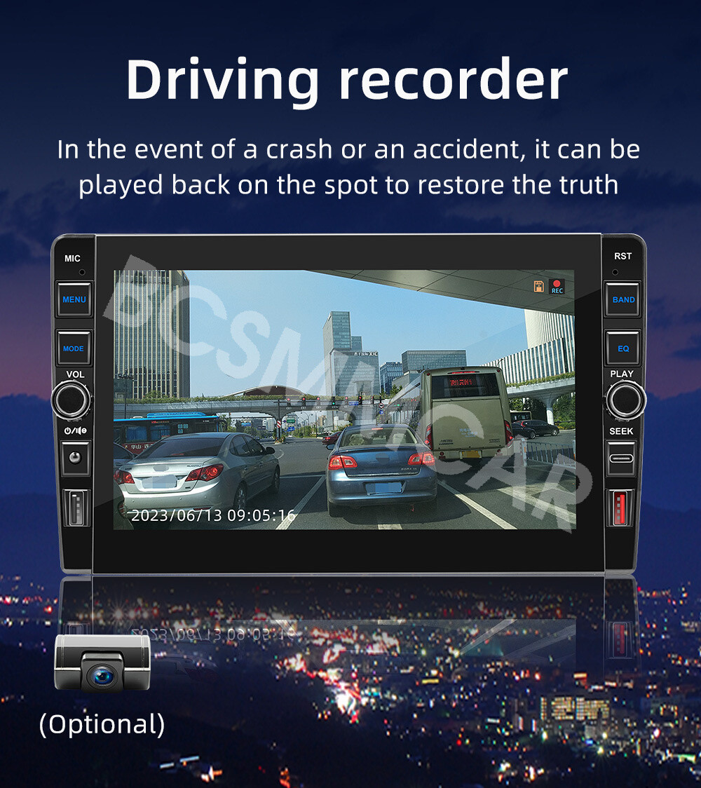 Stereo Radio 9in Car GPS Navigation Android 12 MP5 Player WIFI/FM/USB Head Unit