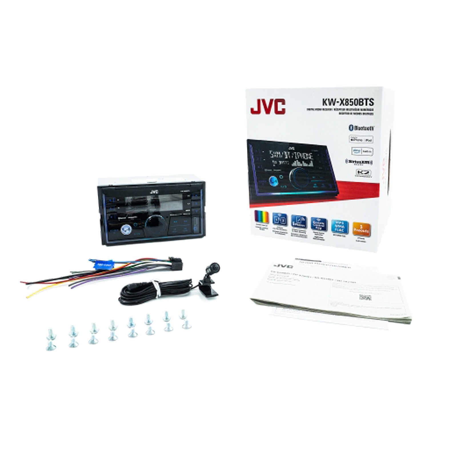 JVC KW-X850BTS Double DIN Bluetooth AM/FM Radio Digital Media Stereo Receiver