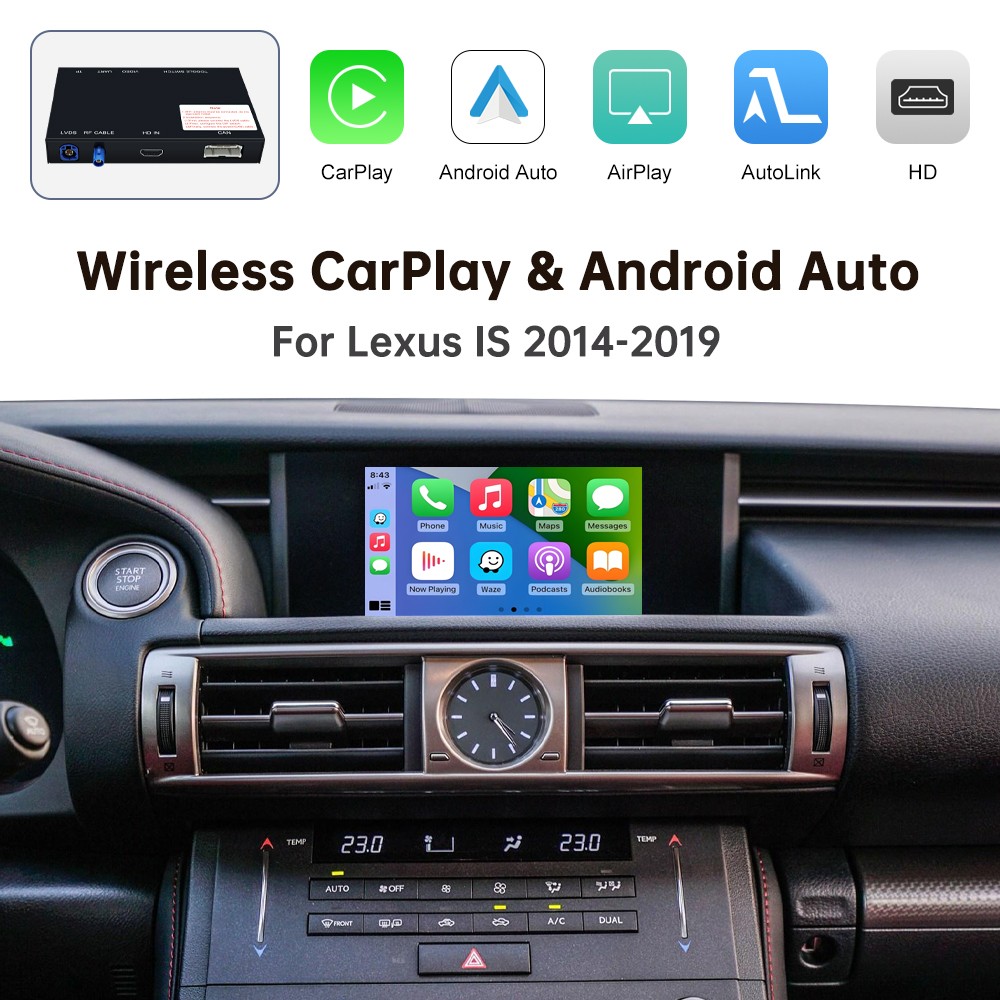 Wireless Carplay Android Auto Module For Lexus IS 2014-2020 Mirror Link AirPlay