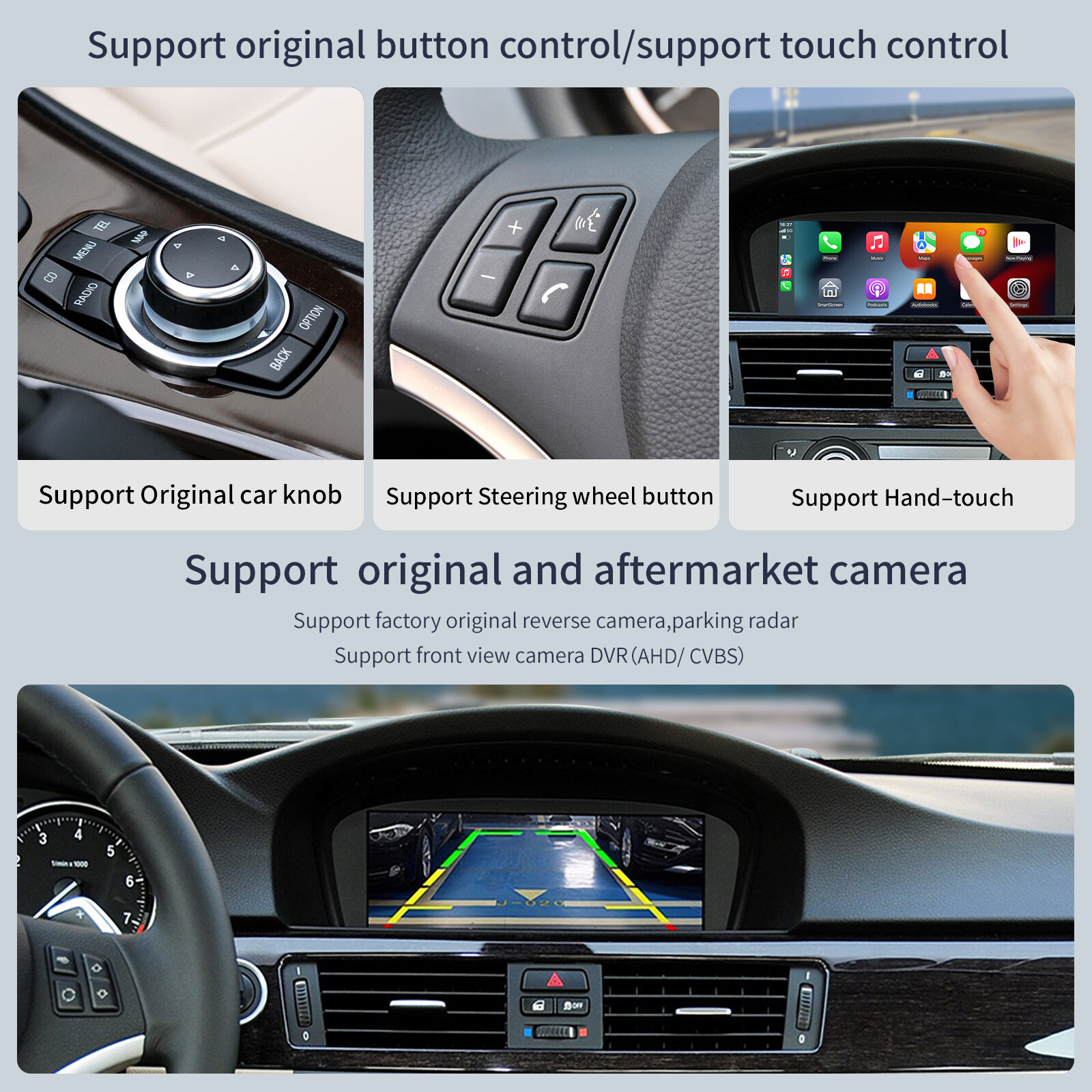 Carplay/Android Auto 8.9 Touch screen Receiver for BMW 3/5er 2005-2012 CCC/CIC